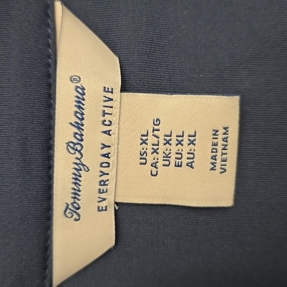 TOMMY BAHAMA Dark Blue Activewear Top Women's XL 3/4 Zip - Picture 4 of 7